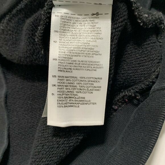 Adidas Golf Pullover Hoodie Sweatshirt XS Womens Black Kangaroo Pockets Big Logo - Picture 9 of 10